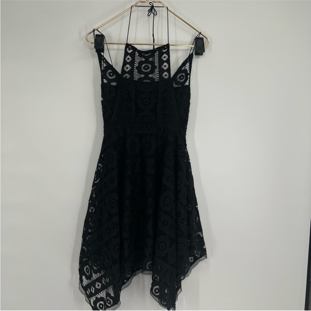 Free People Just like Honey black lace dress size 0 fairy princess goth scene - Picture 7 of 8